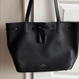 Kate Spade Black Pebbled Leather Tote